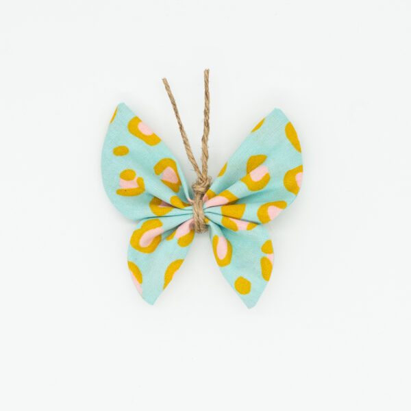 pinza mariposa animal print mint