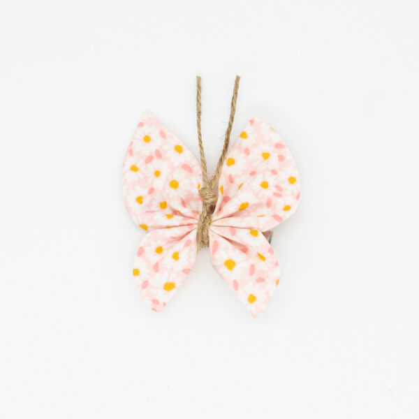 pinza mariposa margaritas rosa