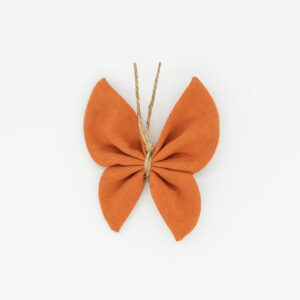 pinza mariposa naranja rústico